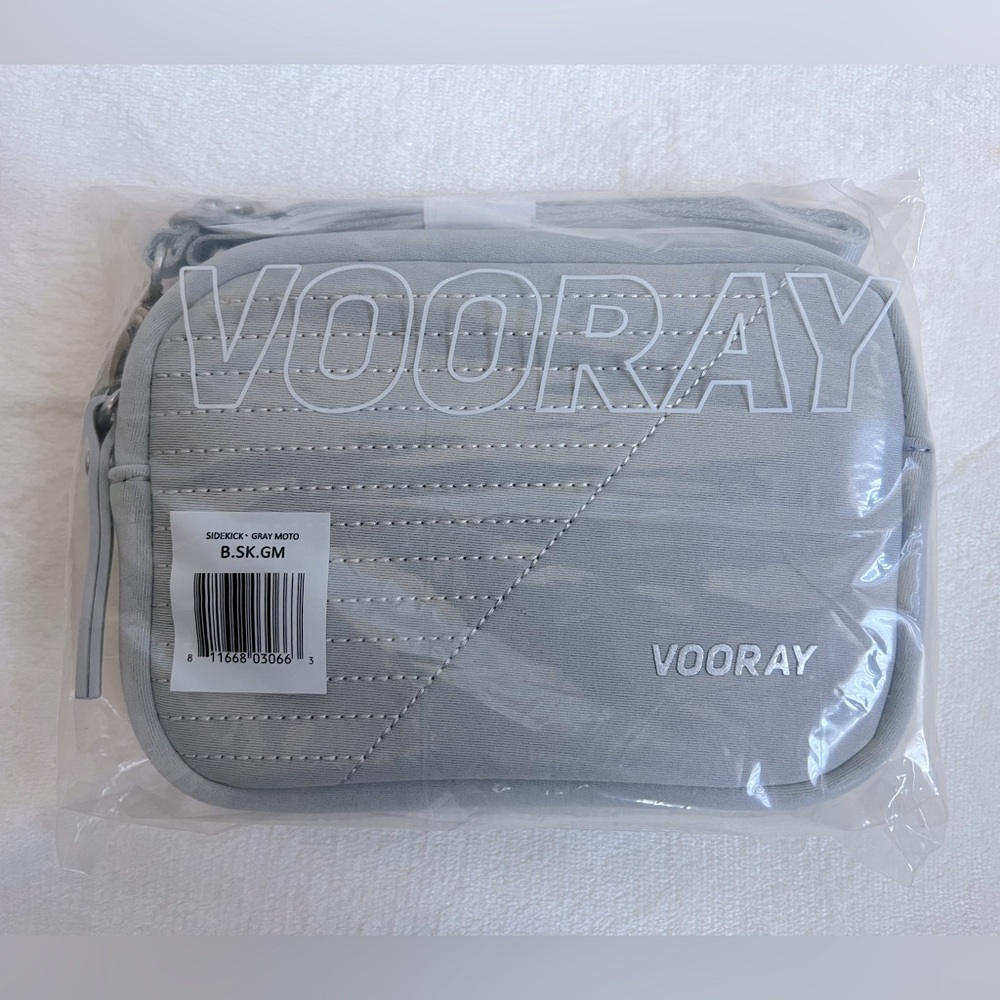 Vooray Neoprene Gray Moto Sidekick Crossbody Bag